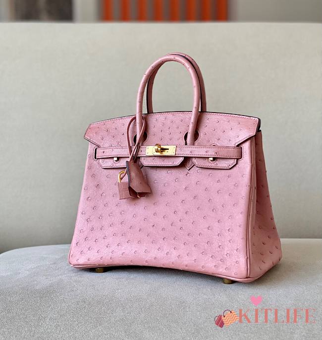 	 Kitlife Hermes Birkin Ostrich Pink Leather - 25/30/35cm - 1