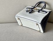 	 Kitlife Hermes Birkin Ostrich White and Grey Leather Gold Hardware - 25/30/35cm - 5