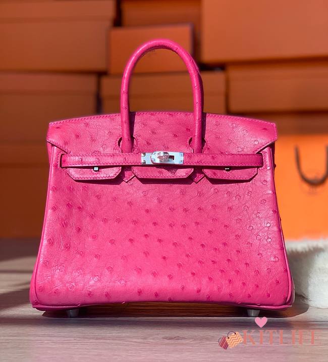 	 Kitlife Hermes Birkin Ostrich Hot Pink Leather - 25/30/35cm - 1