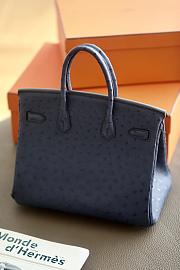 	 Kitlife Hermes Birkin Ostrich Deep Blue Leather - 25/30/35cm - 5