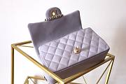 Kitlife Chanel CF Handle Purple Flap Bag - 13x20x9cm - 3