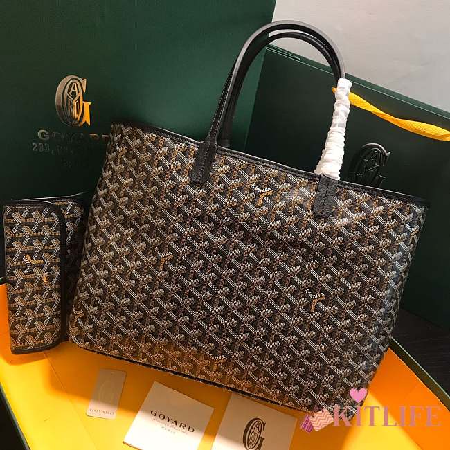 	 Kitlife Goyard Saint Louis PM Black tote bag - 28 cm x 15 cm x 34 cm - 1