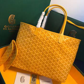 	 Kitlife Goyard Saint Louis PM Yellow tote bag - 28 cm x 15 cm x 34 cm