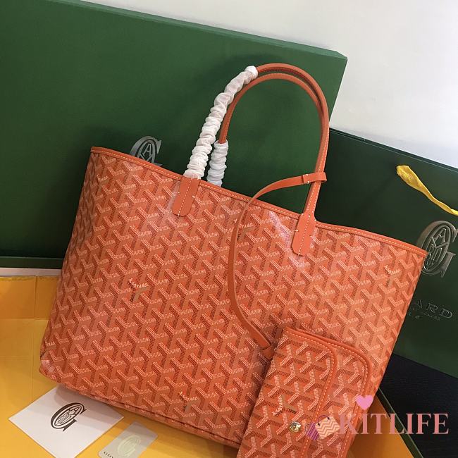 	 Kitlife Goyard Saint Louis PM Orange tote bag - 28 cm x 15 cm x 34 cm - 1