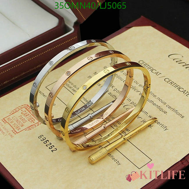 	 Ktilife Cartier Love Diamond Bracelet Small Model - 3.65mm - gold/silver/rose gold - 1