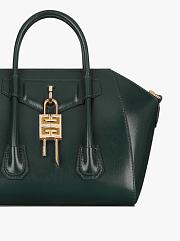 Kitlife Givenchy Mini Antigona Lock bag in box leather green forest - 29x18x13cm - 3