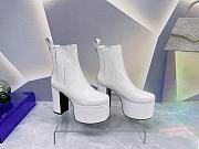 	 KITLIFE VALENTINO GARAVANI CLUB PLATFORM ANKLE BOOT IN CALFSKIN LEATHER 125MM WHITE - 1