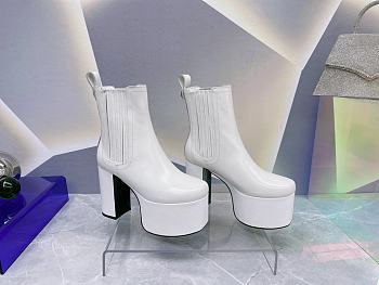 	 KITLIFE VALENTINO GARAVANI CLUB PLATFORM ANKLE BOOT IN CALFSKIN LEATHER 125MM WHITE