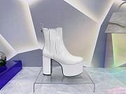 	 KITLIFE VALENTINO GARAVANI CLUB PLATFORM ANKLE BOOT IN CALFSKIN LEATHER 125MM WHITE - 5
