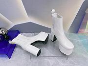 	 KITLIFE VALENTINO GARAVANI CLUB PLATFORM ANKLE BOOT IN CALFSKIN LEATHER 125MM WHITE - 4