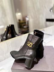 KITLIFE VALENTINO VLOGO SIGNATURE ANKLE BOOTS IN CALFSKIN BLACK - HEEL: 75MM - 4