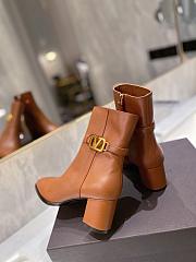 	 KITLIFE VALENTINO VLOGO SIGNATURE ANKLE BOOTS IN CALFSKIN BROWN - HEEL: 75MM - 3