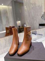 	 KITLIFE VALENTINO VLOGO SIGNATURE ANKLE BOOTS IN CALFSKIN BROWN - HEEL: 75MM - 2