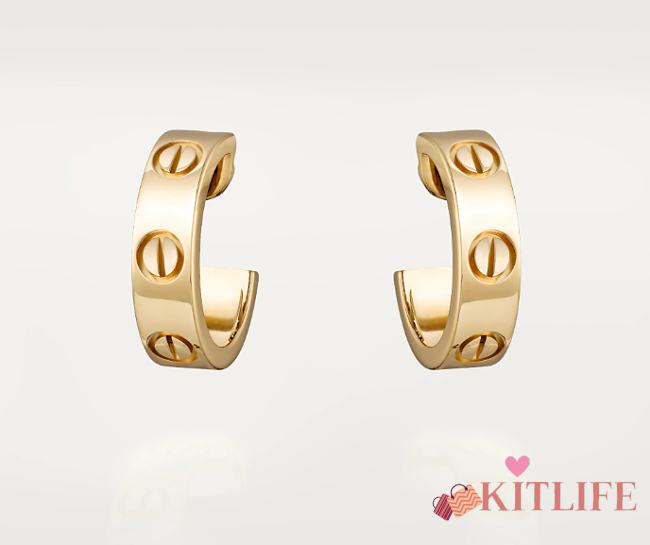 Kitlife Cartier Love Earrings Gold - 5.7mm - 1