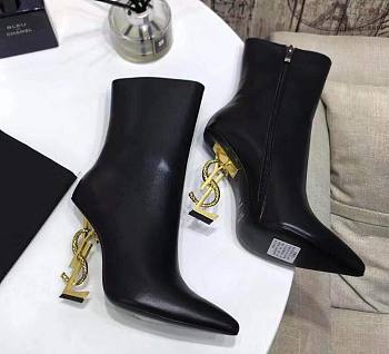 Kitlife YSL Opyum 110 YSL Black Gold Heeled Boots 