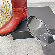	 Kitlife YSL Short Ankle Red Leather Boots - 5