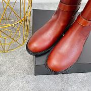 	 Kitlife YSL Short Ankle Red Leather Boots - 3
