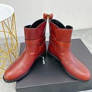 	 Kitlife YSL Short Ankle Red Leather Boots - 4