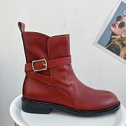 	 Kitlife YSL Short Ankle Red Leather Boots - 2