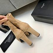 	 Kitlife YSL Suede Billy Platform Beige Boots - 5