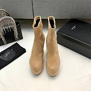 	 Kitlife YSL Suede Billy Platform Beige Boots - 4