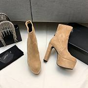 	 Kitlife YSL Suede Billy Platform Beige Boots - 3