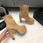 	 Kitlife YSL Suede Billy Platform Beige Boots - 2