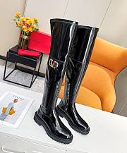 	 Kitlife Valentino Vlogo Shiny Over the knee black boots - 1