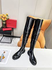 	 Kitlife Valentino Vlogo Shiny Over the knee black boots - 4