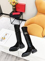 	 Kitlife Valentino Vlogo Shiny Over the knee black boots - 3