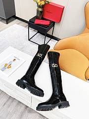 	 Kitlife Valentino Vlogo Shiny Over the knee black boots - 2