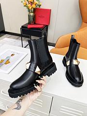 	 Kitlife Valentino Garavani Chelsea Leather Black Boots - 4