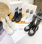 Kitlife Dior D-MAJOR ANKLE BOOT Black Calfskin and Taupe Technical Fabric - 1