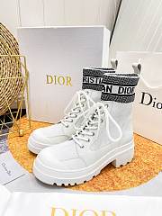 Kitlife Dior D-MAJOR ANKLE BOOT Black Calfskin and Taupe Technical Fabric - 4