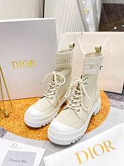 Kitlife Dior D-MAJOR ANKLE BOOT Black Calfskin and Taupe Technical Fabric - 3