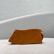 Kitlife Jacquemus La Vague brown suede shoulder bag - 33x14.5x6cm - 2