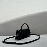 	 Kitlife Jacquemus Le Chiquito Long black leather top handle bag - 21x10x6cm - 5