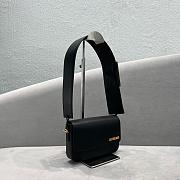 Kitlife Jacquemus Black Le Carinu Leather Shoulder Bag - 19x13x3.5cm - 4