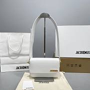 	 Kitlife Jacquemus White Le Carinu Leather Shoulder Bag - 19x13x3.5cm - 1