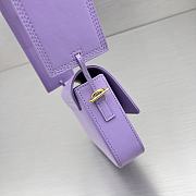 	 Kitlife Jacquemus Purple Le Carinu Leather Shoulder Bag - 19x13x3.5cm - 2