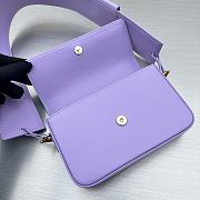 	 Kitlife Jacquemus Purple Le Carinu Leather Shoulder Bag - 19x13x3.5cm - 3