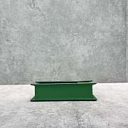 Kitlife Jacquemus Le Chiquito Long green leather top handle bag - 21x10x6cm - 2