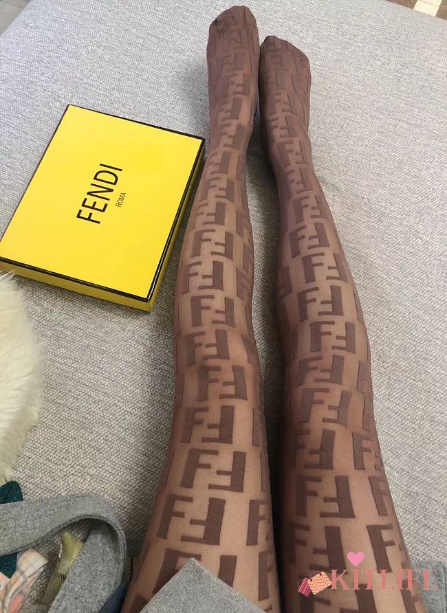 Kitlife Fendi TIGHTS Beige nylon pantyhose - 1