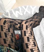 	 Kitlife Fendi TIGHTS Black nylon pantyhose - black/pink - 4