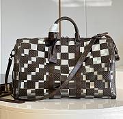 Kitlife louis Vuitton KEEPALL BANDOULIÈRE 50 Monogram Chess coated canvas and PVC - 50 x 29 x 23 cm - 1