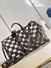 Kitlife louis Vuitton KEEPALL BANDOULIÈRE 50 Monogram Chess coated canvas and PVC - 50 x 29 x 23 cm - 5
