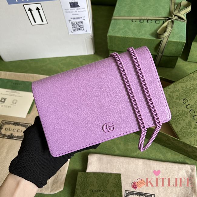 	 Kitlife Gucci GG Marmont small chain bag purple - 20x 12.5x 4cm - 1