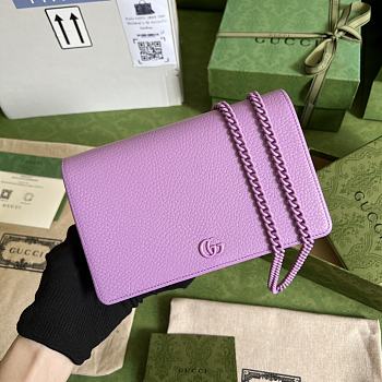 	 Kitlife Gucci GG Marmont small chain bag purple - 20x 12.5x 4cm