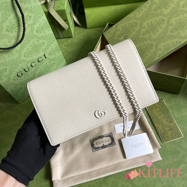 	 Kitlife Gucci GG Marmont small chain bag white - 20x 12.5x 4cm - 1