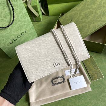 	 Kitlife Gucci GG Marmont small chain bag white - 20x 12.5x 4cm